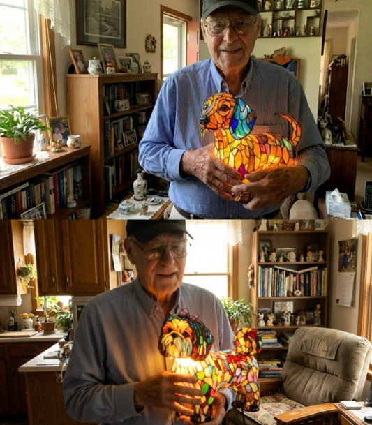 My beautiful resin dog lamps