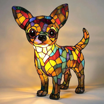My beautiful resin dog lamps